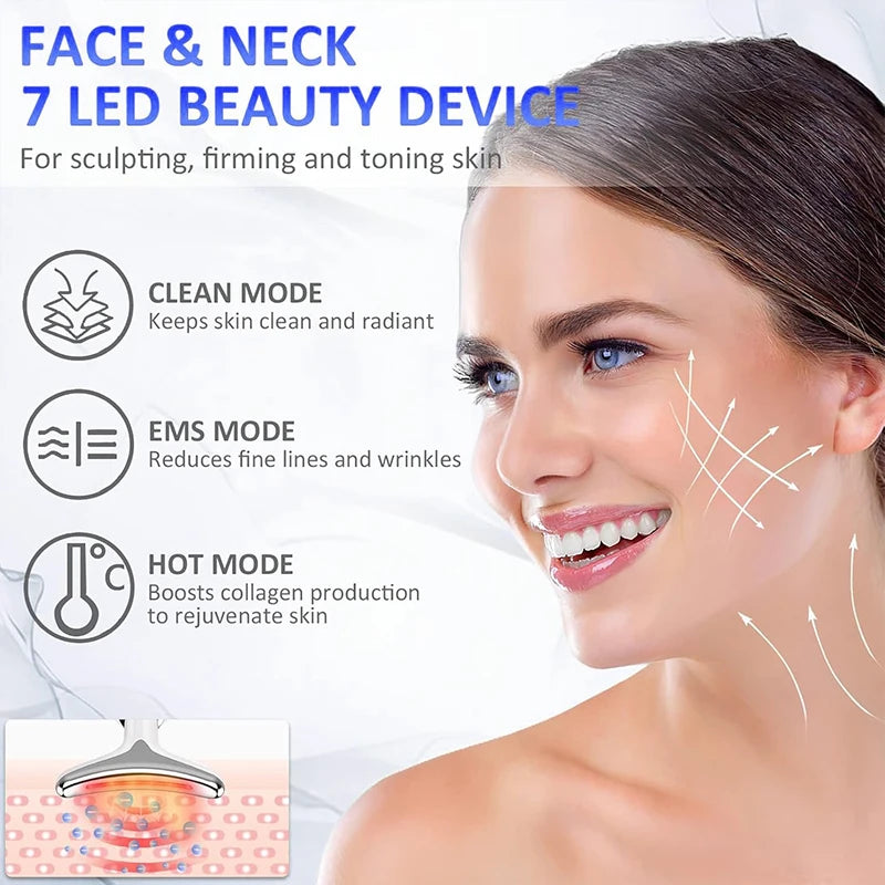 Vexline Pro Facial Sculpting Wand — EMS + LED Skin Tightening Device
